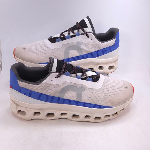 On Cloud Cloudmonster Swiss Engineering Running Shoe Mens Size 13 White Blue - Picture 6 of 10